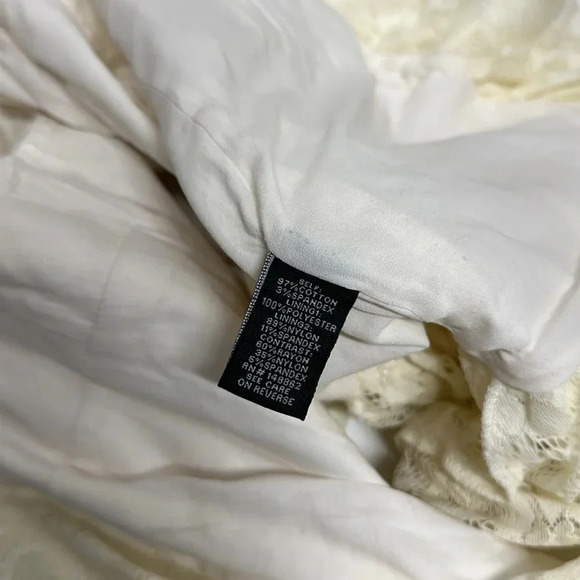 Torrid Twill Lace Peplum Button Jacket Coat Ivory Cream Plus Size 2X - Picture 9 of 11